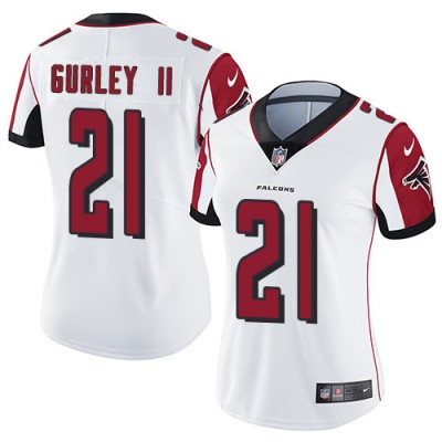 Nike Atlanta Falcons #21 Todd Gurley II White Women's Stitched NFL Vapor Untouchable Limited Jersey
